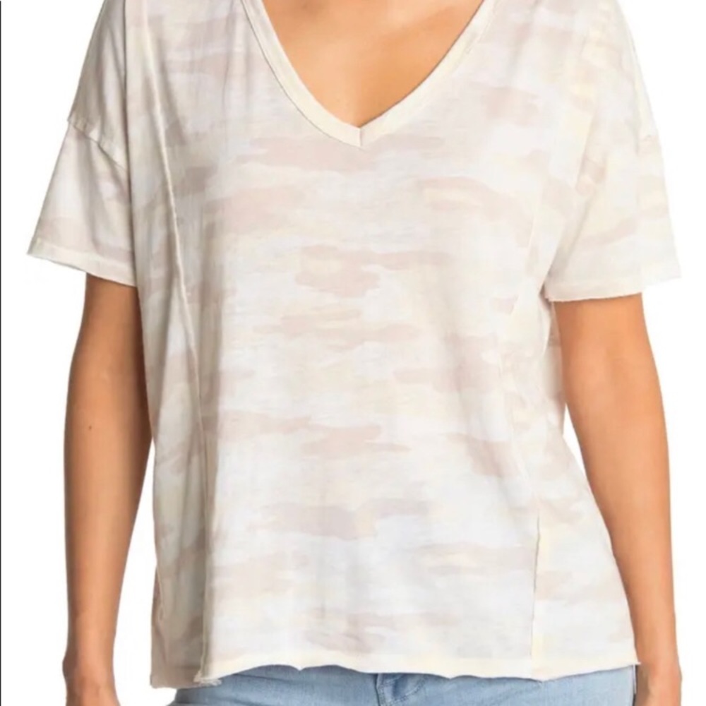 NWT LUCKY BRAND Cream Camo T-Shirt S